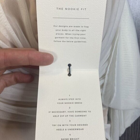 NWT NOOKIE x REVOLVE Dita Mesh Gown in White & Nude - Picture 7 of 8